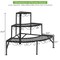 3 Tier Metal Plant Stand Black Fan Shape Flower Rack Sturdy Decorative